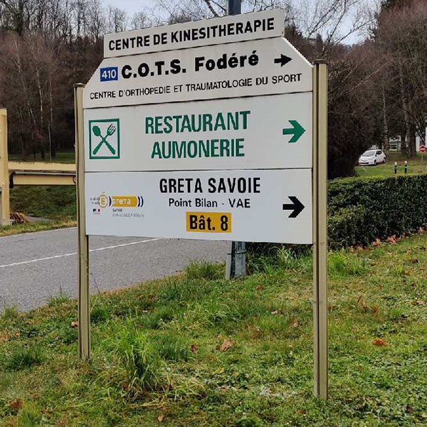 Panneau bord de route Chambéry Savoie 73