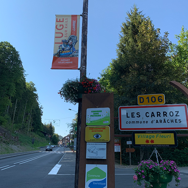 Kakémono pour candélabre Les Carroz Haute-Savoie 74