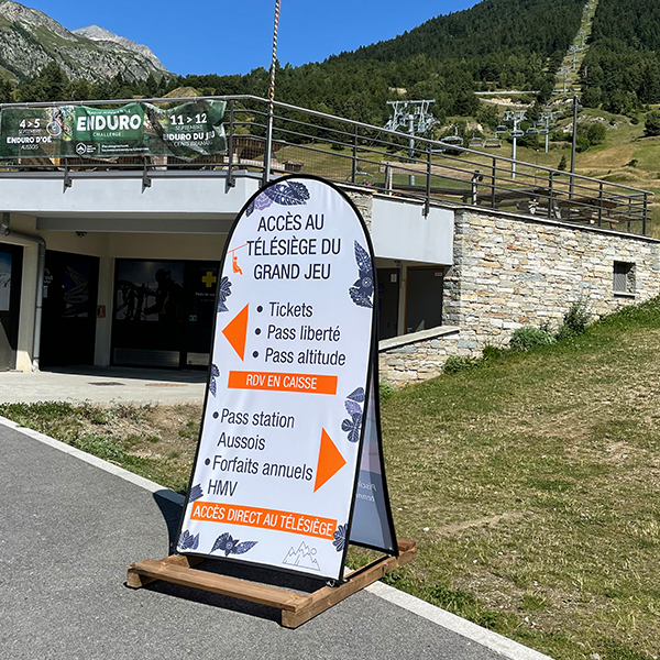 Pop banner extérieur Remontées mécaniques d'Aussois en Savoie 73