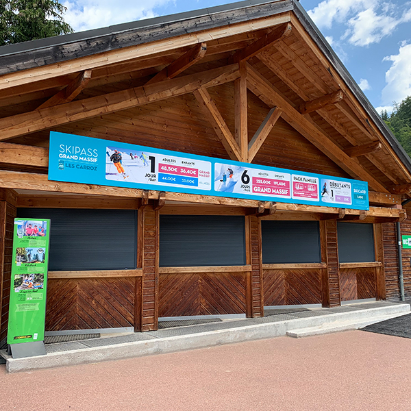 Panneau dibond imprimé et vernis Soremac Les Carroz haute savoie 74