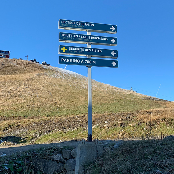 Panneaux routiers personnalisés GMDS Samoens Haute Savoie 74