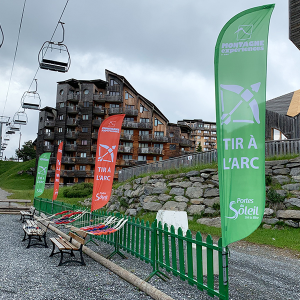 Oriflammes 350 cm Tir à l'arc - ESF Avoriaz