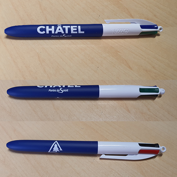 Stylo Bic 4 couleurs fabriqué en France - Mairie Chatel