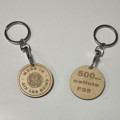 Porte clé en bois fab France - GE